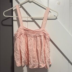 American Eagle Outfitters Pink Ruched Crop Camisole